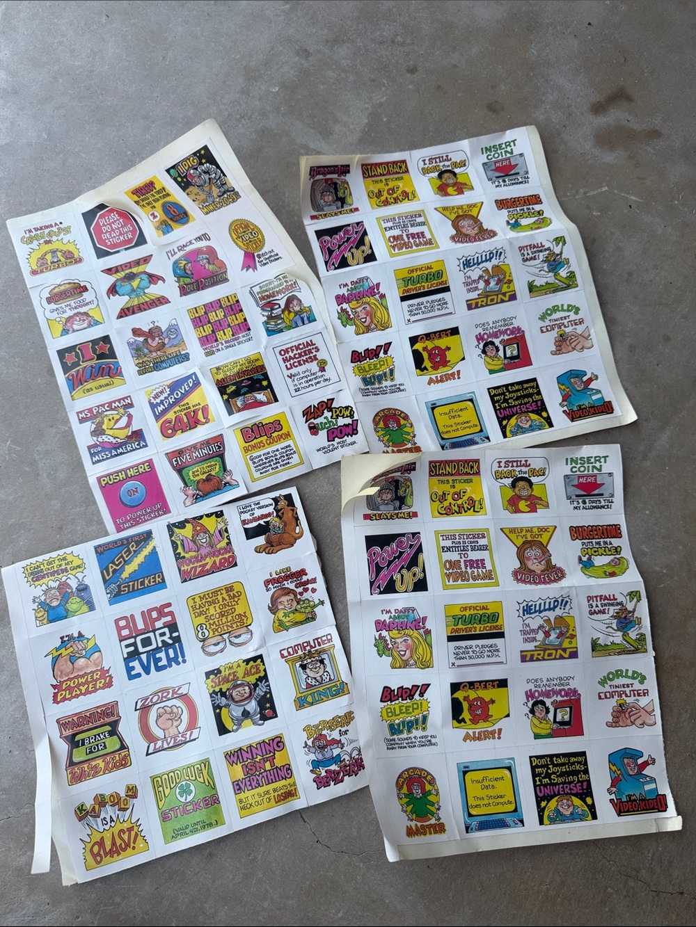 Gaming- Vintage scholastic video game Sticker Sheets